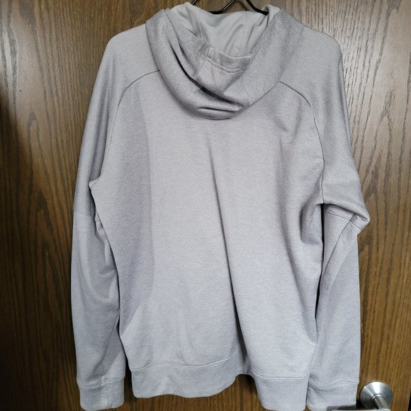 Adidas Grey and Black Logo Hoodie Size Large *** No Hoodie String *** - Picture 6 of 15